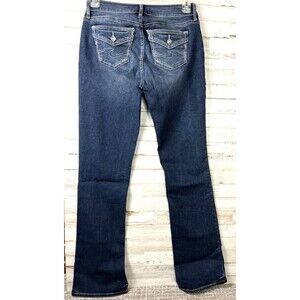 Silver Jeans Women's Elyse Mid-rise Bootcut Jeans Flap Pockets Sz 6 Waist30in.